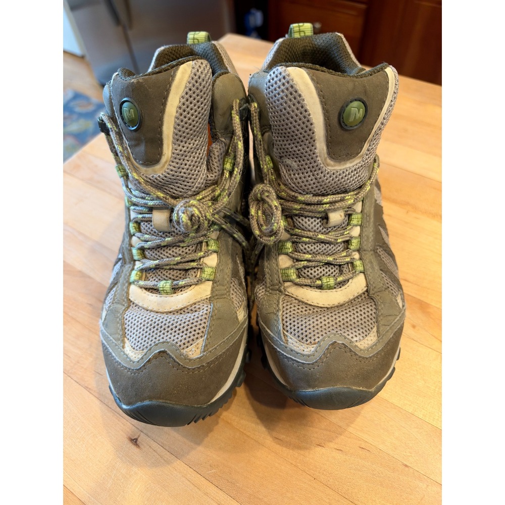 Merrell Siren Ventilator Mid Gore-Tex Olive Hiking Boots Womens 6 J16042 Vibram